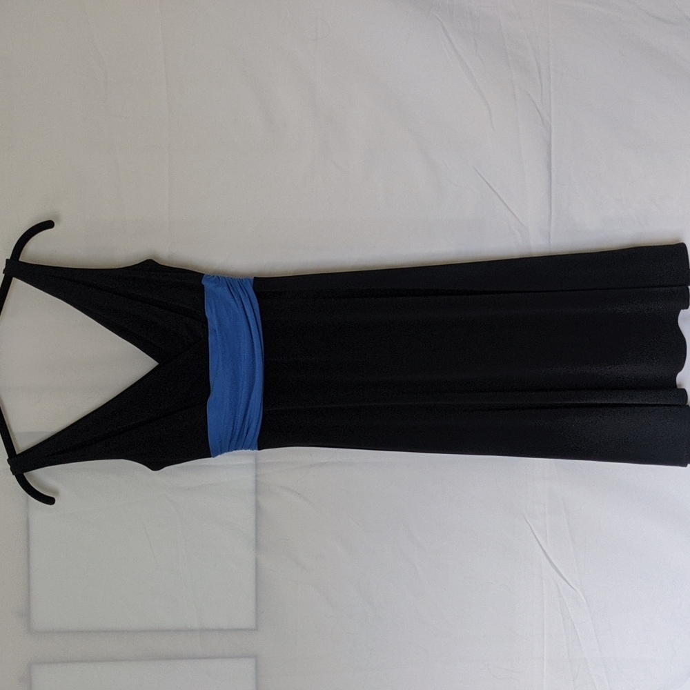 London Times Black V neck Dress Size 4